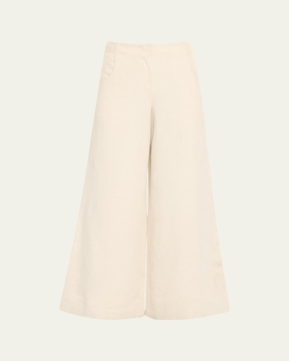 Demie Cotton-Linen Twill Pants